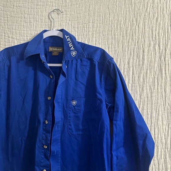 Men’s Ariat Team Logo Twill Fitted Shirt Sz small - Picture 3 of 5